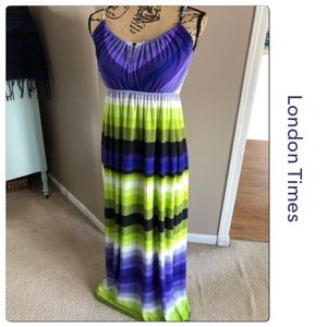 London Times Sleeveless Maxi Dress